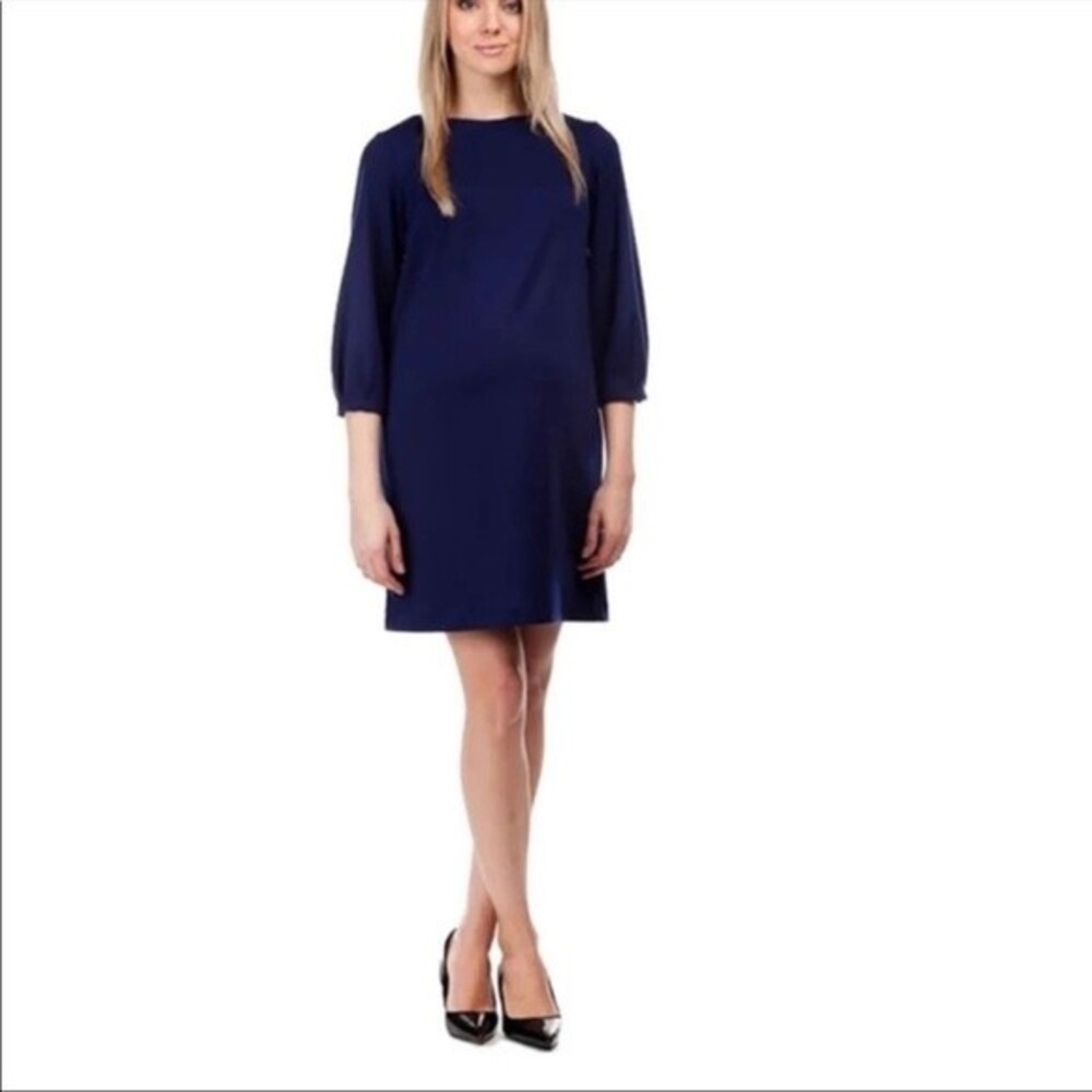 Pietro Brunelli Maternity Nursing Shift Dress in Navy S
